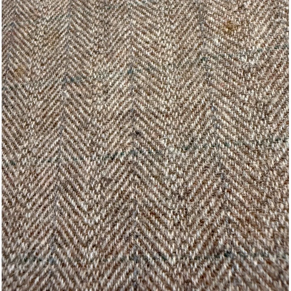 Pendleton Woolen Mills Herringbone Scarf Brown Tan Virgin Wool Made in USA